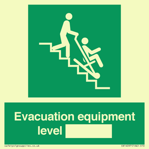 Evacuation equipment level